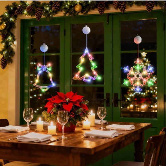 BNIB Timer 3Pcs Christmas Window Lights - Picture 5 of 9